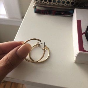 Gold hoop earrings